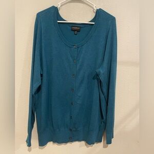 Lane Bryant Women's Teal Cardigan